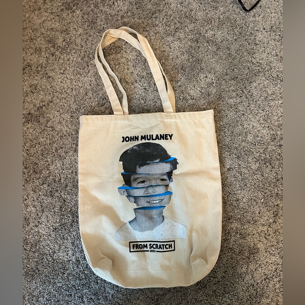 John Mulaney Beige “From Scratch” Tour Tote Bag